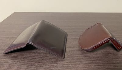 【財布レビュー】シェルコードバン：オベロン(二つ折り)を半年使った感想！　※写真付き）