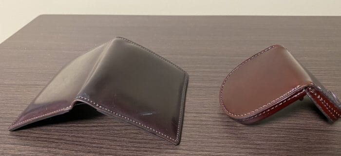 【財布レビュー】シェルコードバン：オベロン(二つ折り)を半年使った感想！　※写真付き）