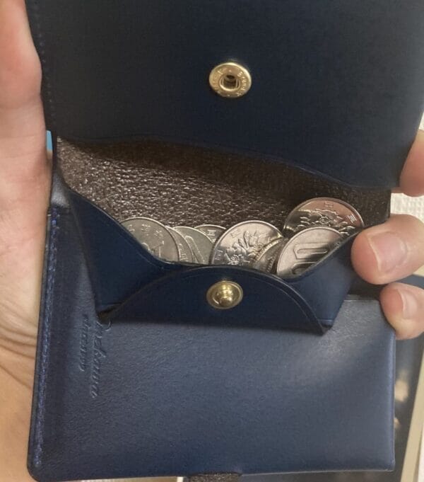 【２つ折りミニ財布】Enfold Coin（ブルー）レビュー｜ムネカワ