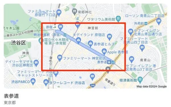 map表参道